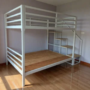 เตียงเหล็ก 2 ชั้นบันไดเดินขึ้น